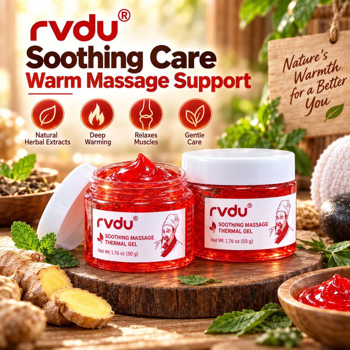 RVDU Soothing Massage Thermal Gel For Pain Relief