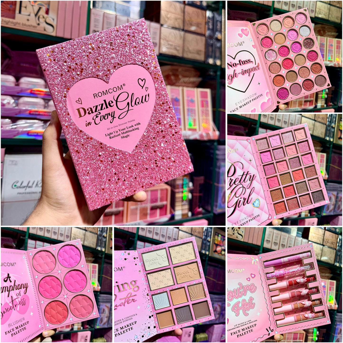 RomCom Dazzle Glow – All-in-One Makeup Book Palette